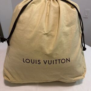 Louis Vuitton Cream Bag with Black Drawstrings